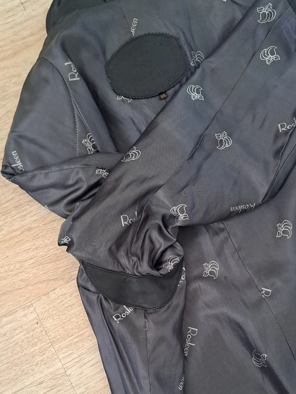 Rosleen Men's Black Genuine Leather Pea Coat - Classic Button Front